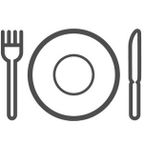 Icono plato y cubiertos